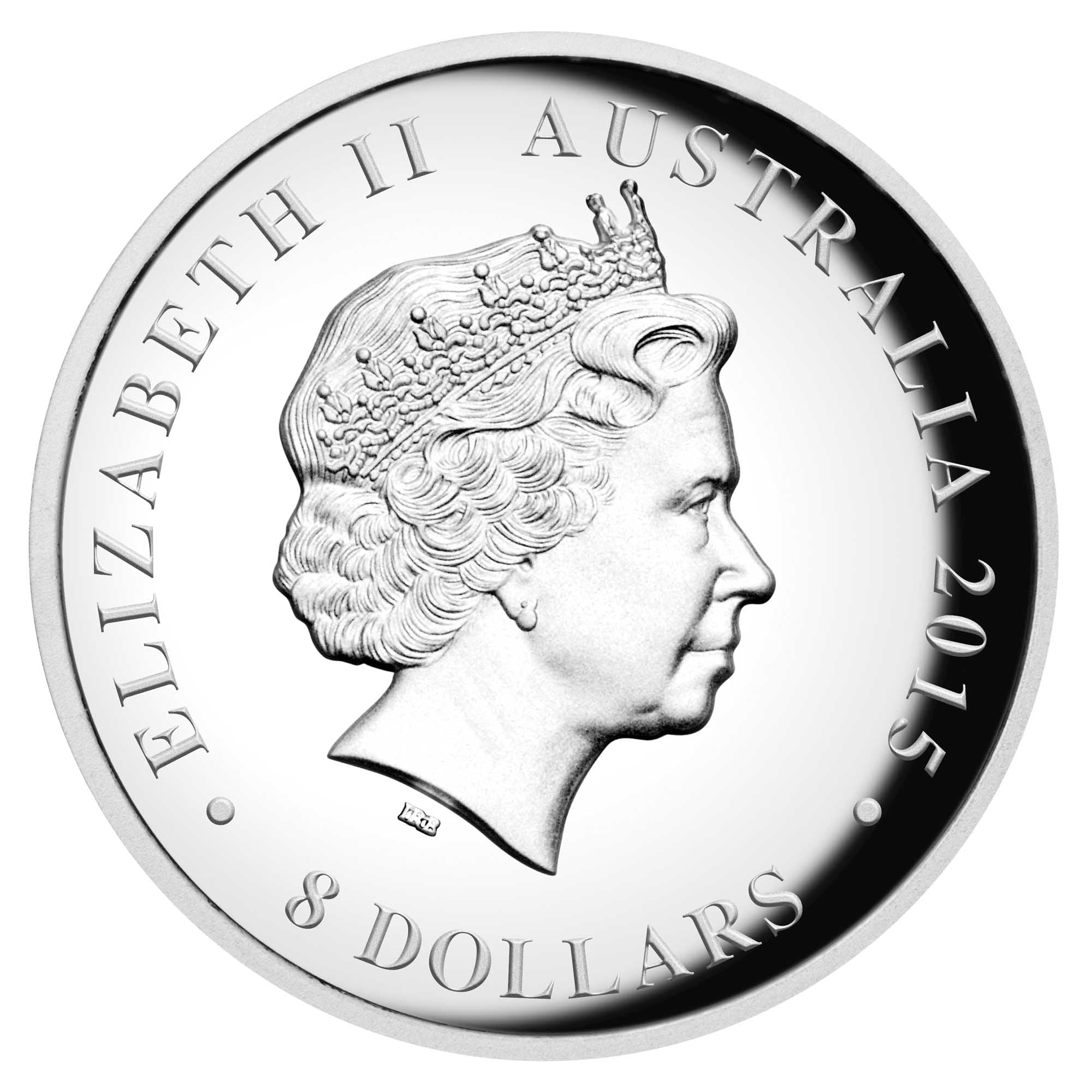 2015 $8 25th Anniversary of the Australian Kookaburra - Pure Silver Coin