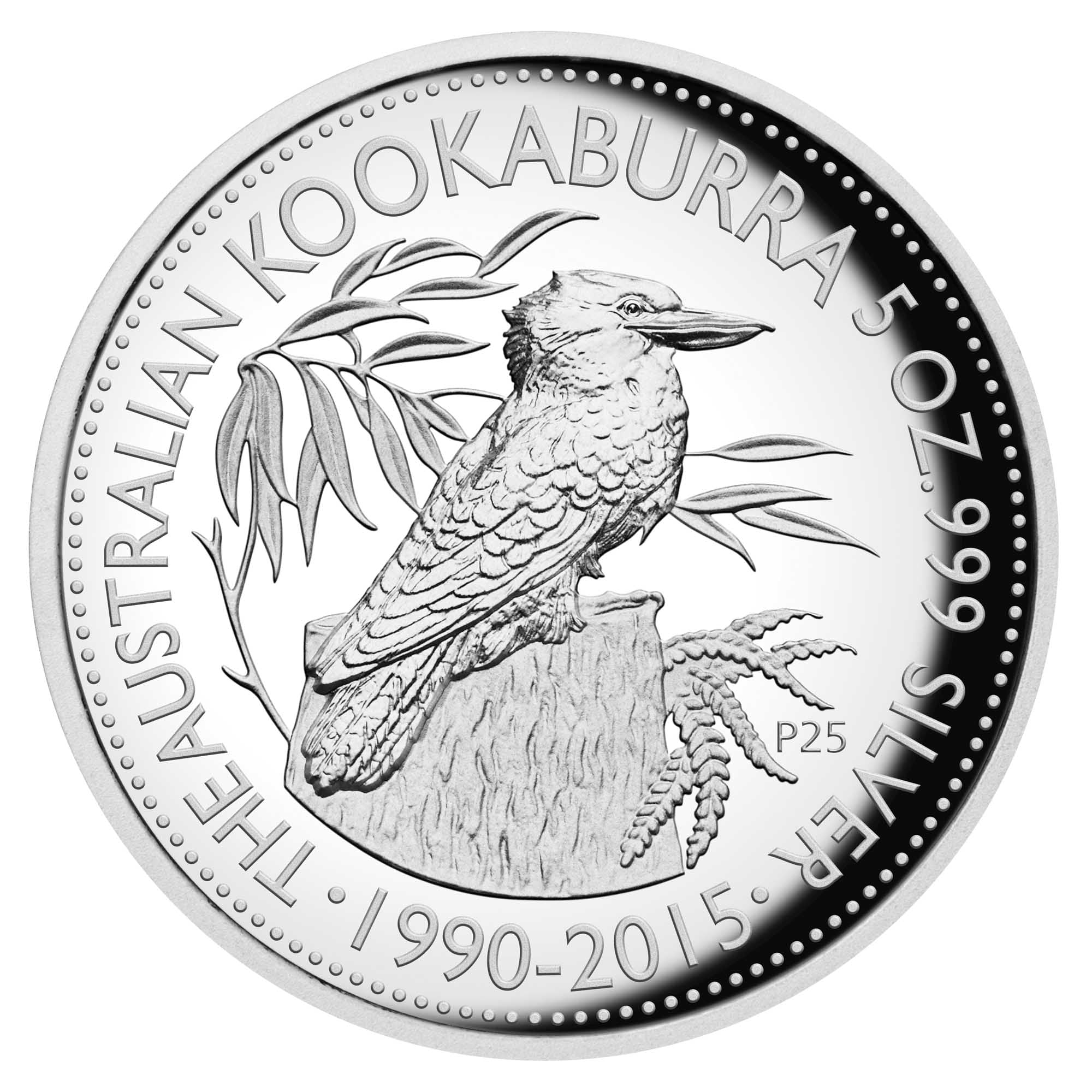 2015 $8 25th Anniversary of the Australian Kookaburra - Pure Silver Coin