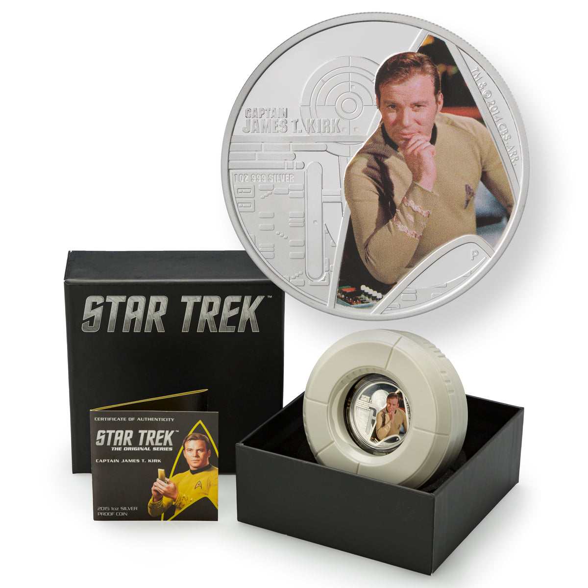 2015 $1 Star Trek: Captain James T Kirk - Pure Silver Coin