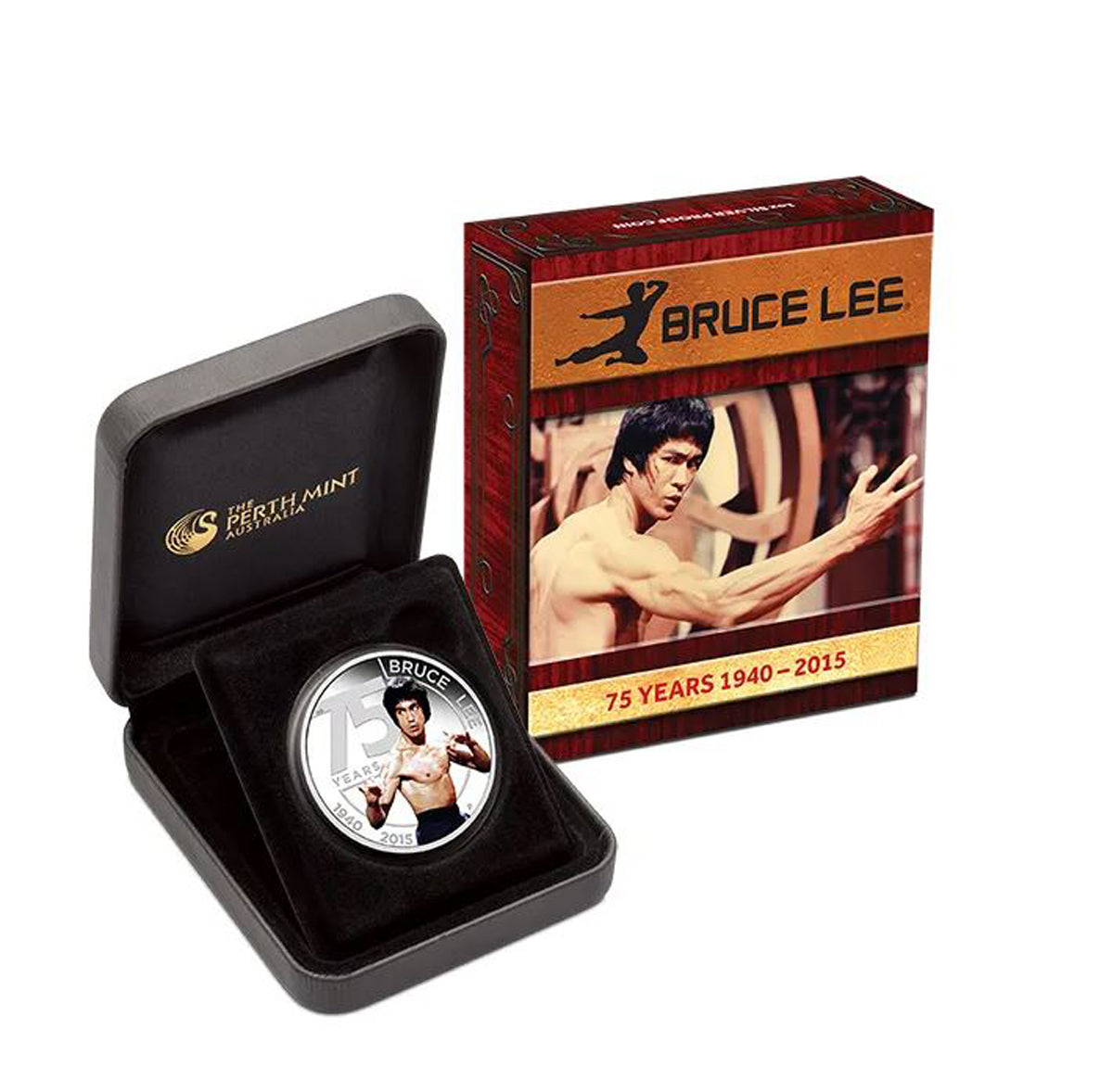 【ズッシリ重いメタル製】BRUCE LEE ブルース・リー (銀) 2015 $1 75th Anniversary of Bruce Lee - Fine Silver Coin