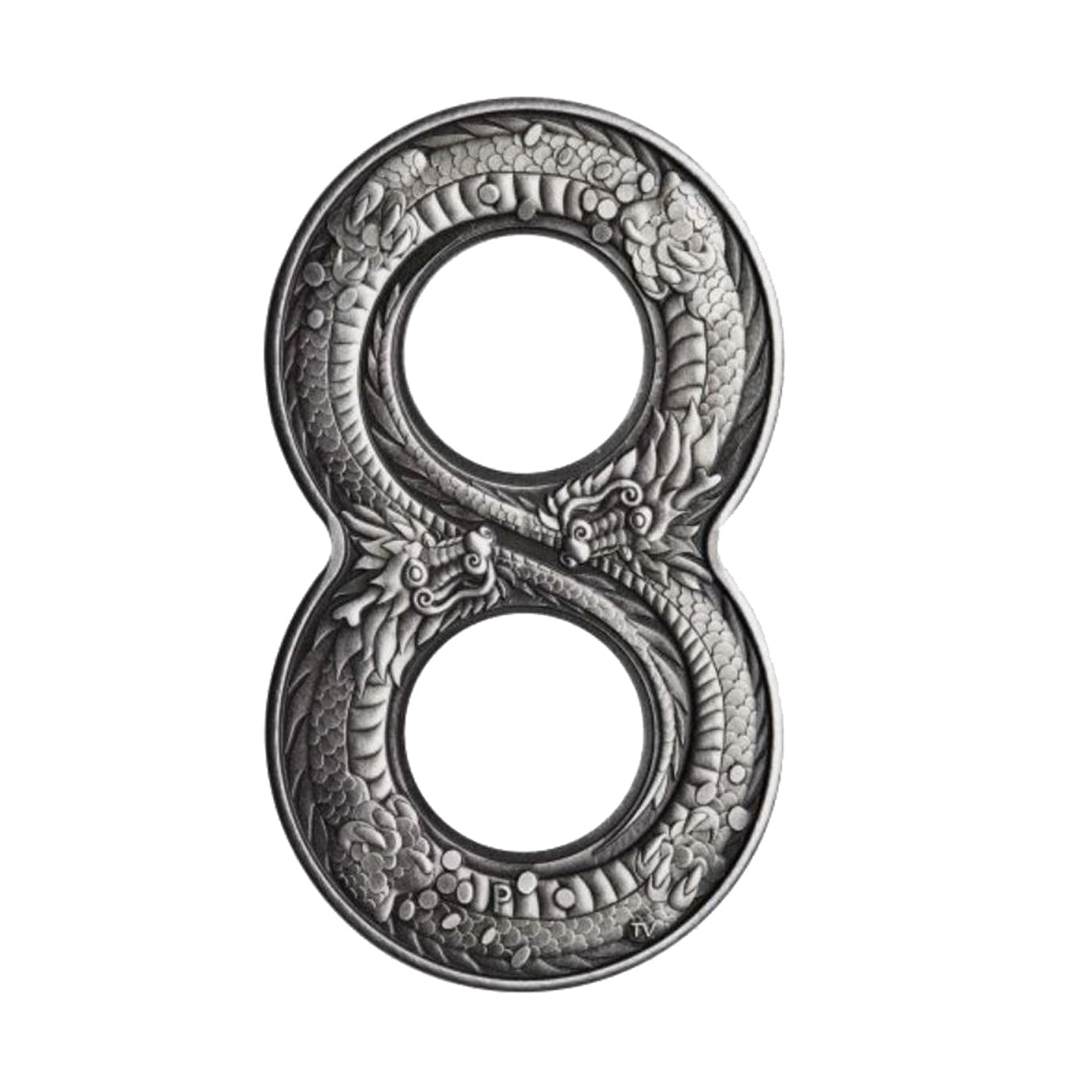 2018 $2 Figure 8 Dragon - Pure Silver Coin