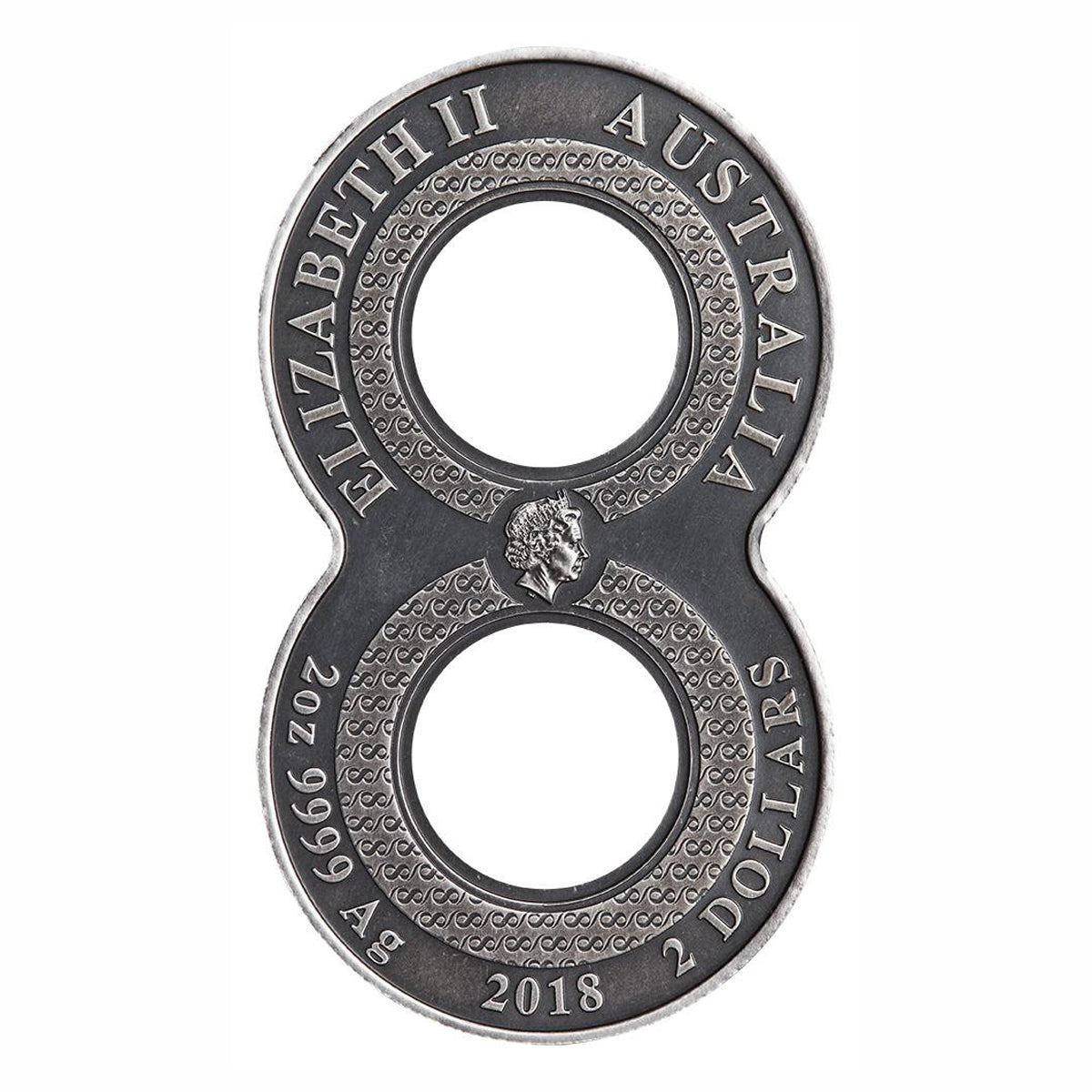 2018 $2 Figure 8 Dragon - Pure Silver Coin