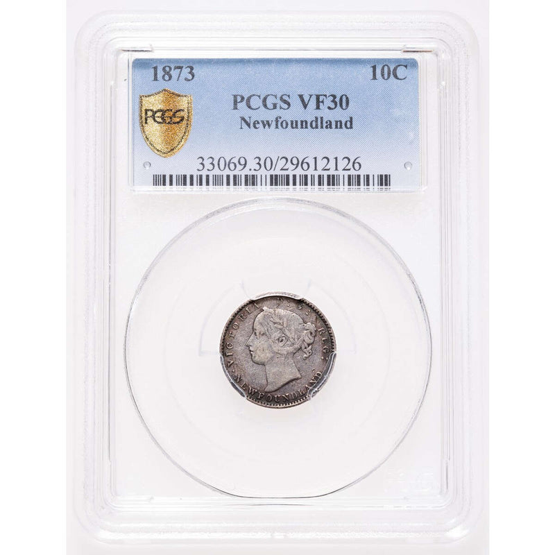 NFLD 10 cent 1873  PCGS VF-30