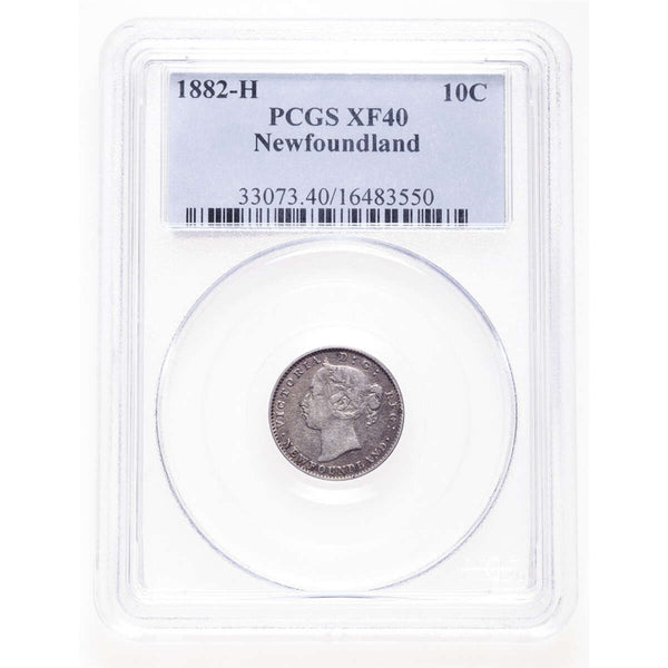 NFLD 10 cent 1882H  PCGS EF-40