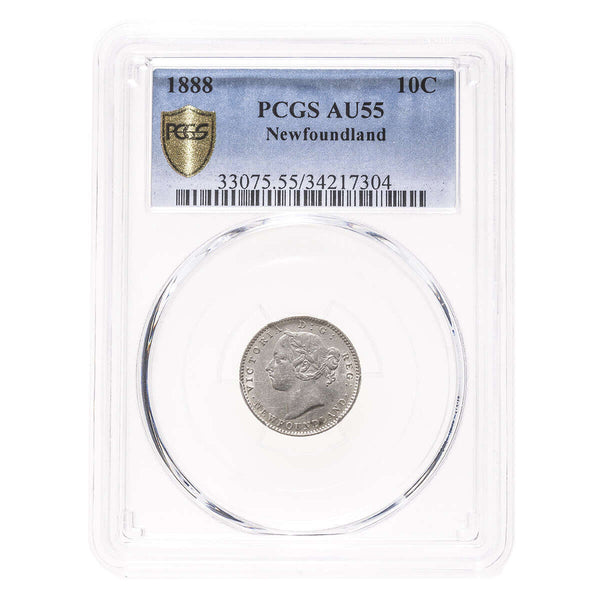 NFLD 10 cent 1888  PCGS AU-55