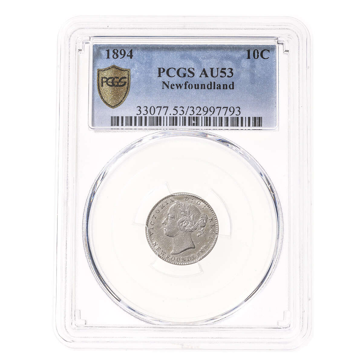 NFLD 10 cent 1894  PCGS AU-53