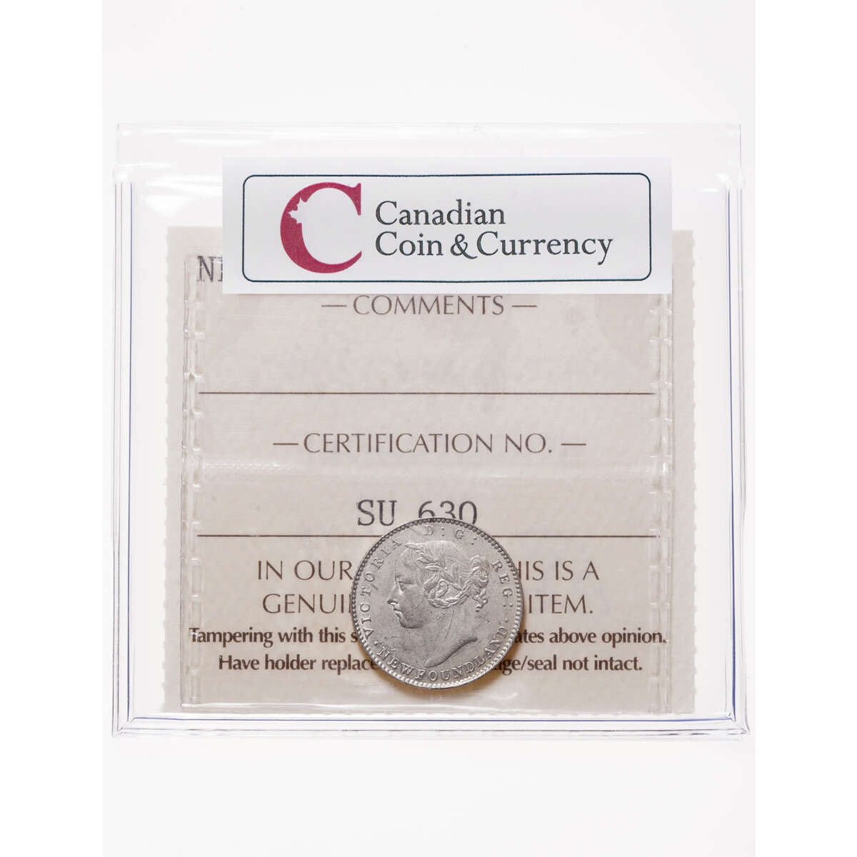 NFLD 10 cent 1896  ICCS AU-55