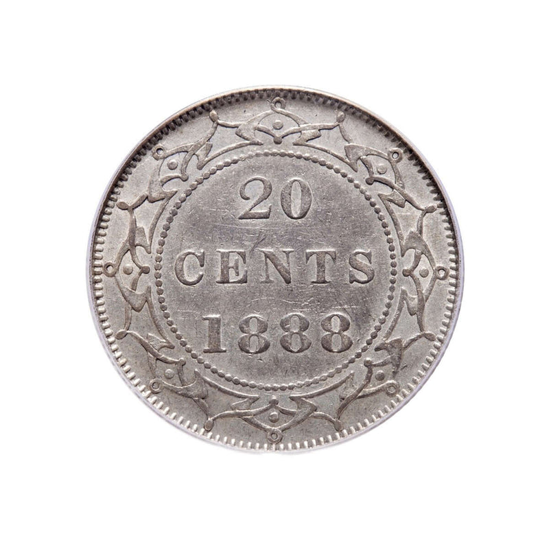NFLD 20 cent 1888  PCGS AU-50