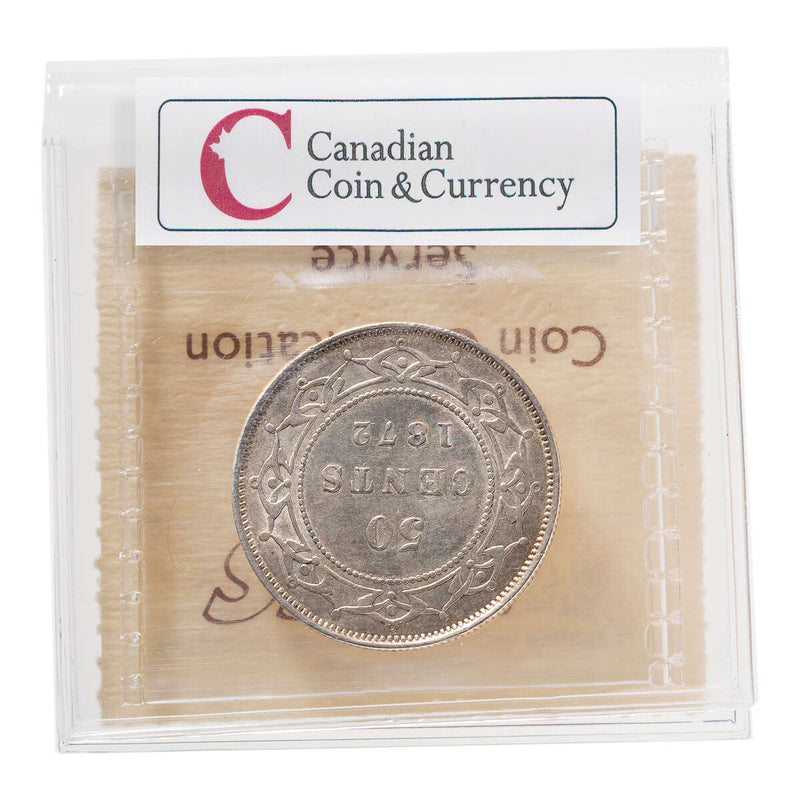 NFLD  50 cent 1872H  ICCS EF-40