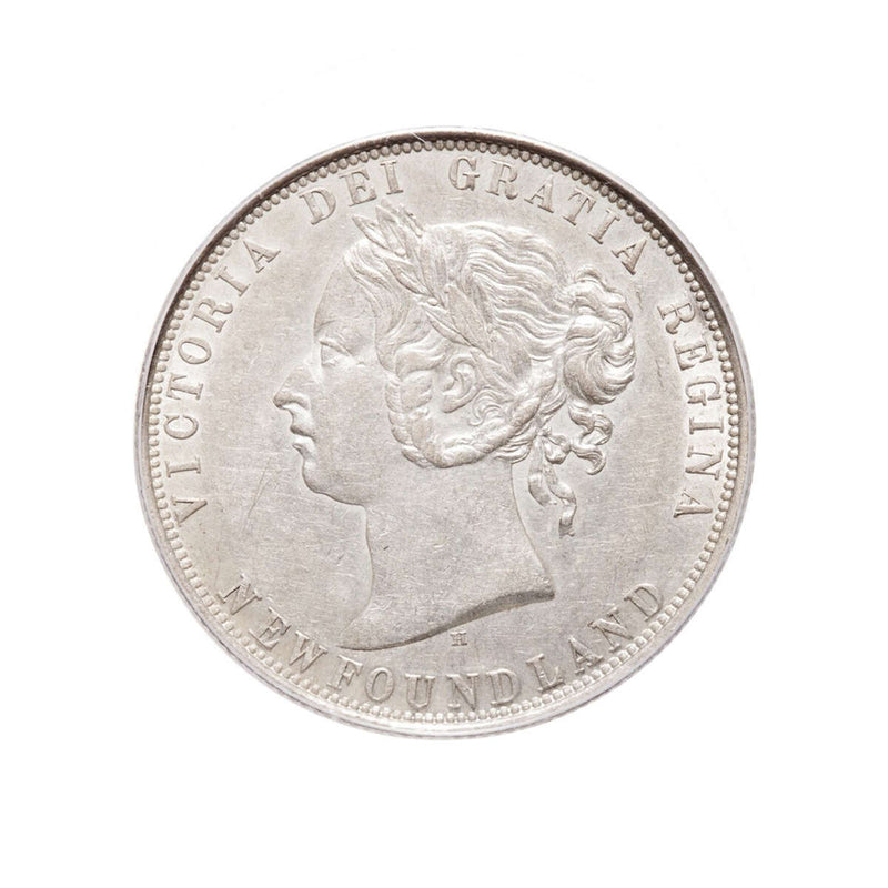 NFLD  50 cent 1872H  PCGS AU-50