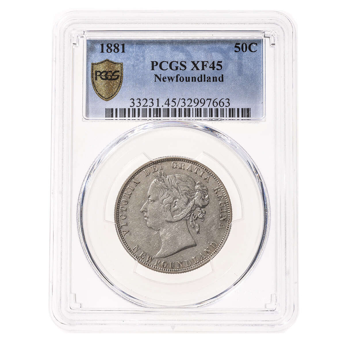 NFLD  50 cent 1881  PCGS EF-45