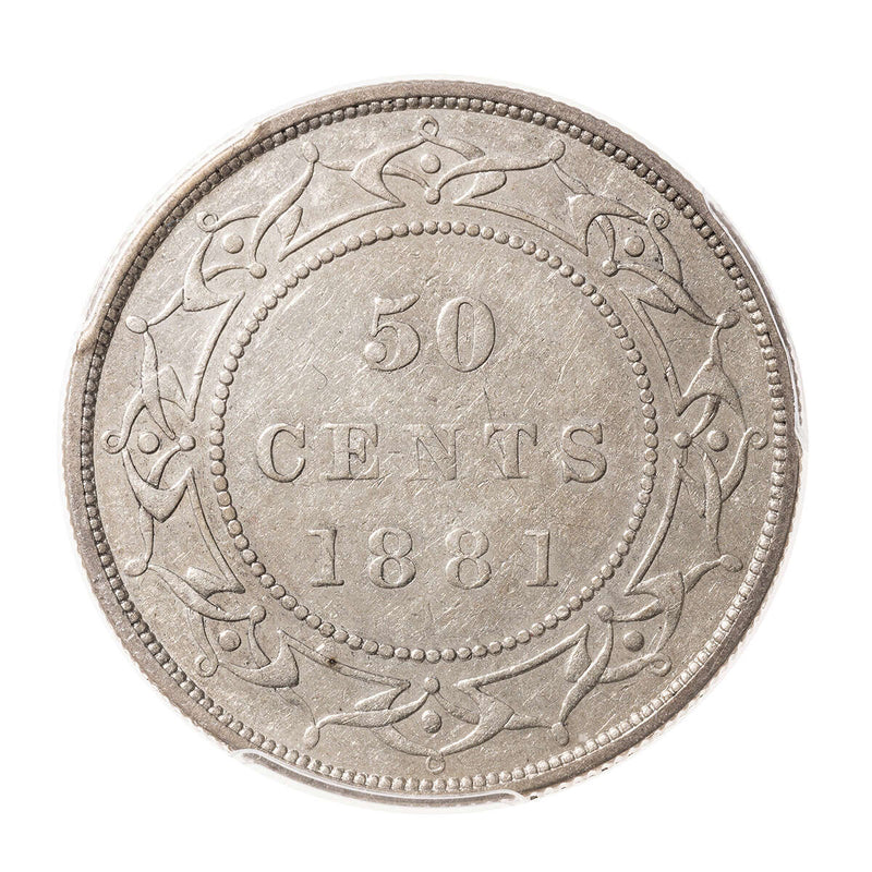 NFLD  50 cent 1881  PCGS EF-45