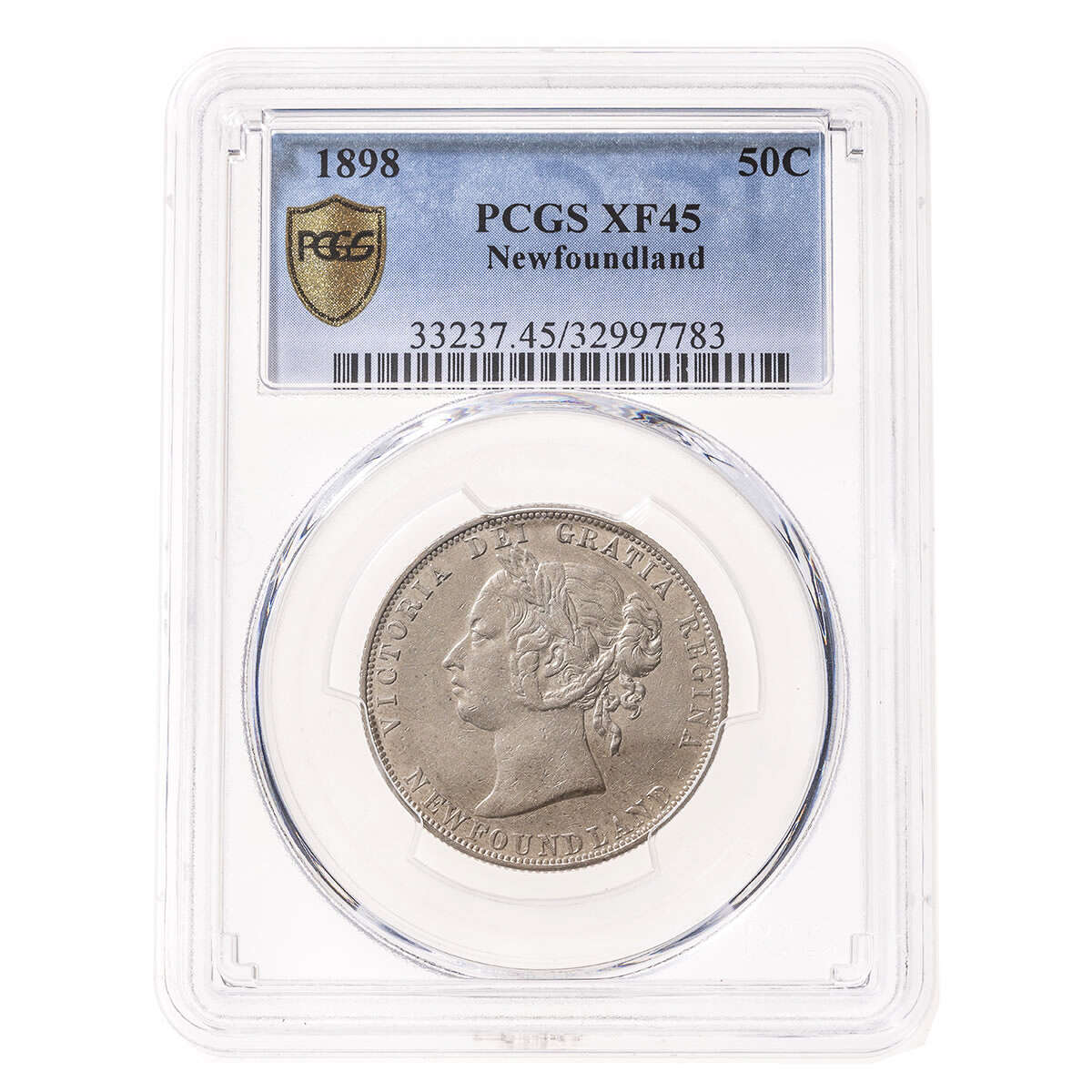 NFLD  50 cent 1898 Large W PCGS EF-45