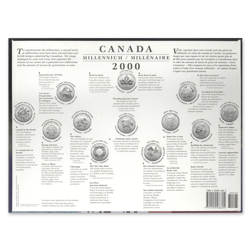 2000 Canada Millennium Commemorative 25 Cent Set