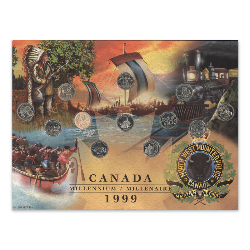 1999 Canada Millennium North West Mounted Police Commemorative 25 Cent Set