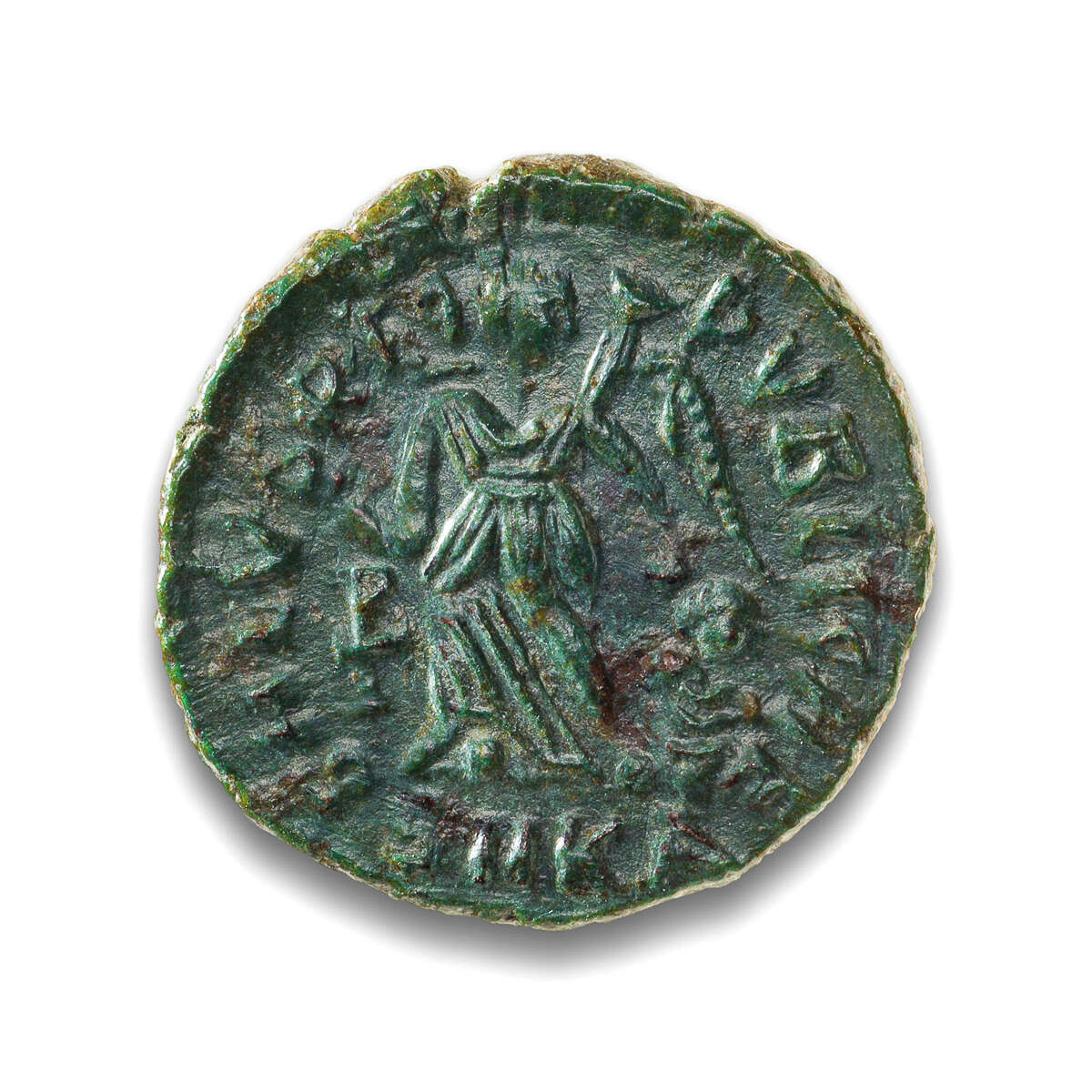 Roman Empire AE4 Valentinian II 378 AD EF-40