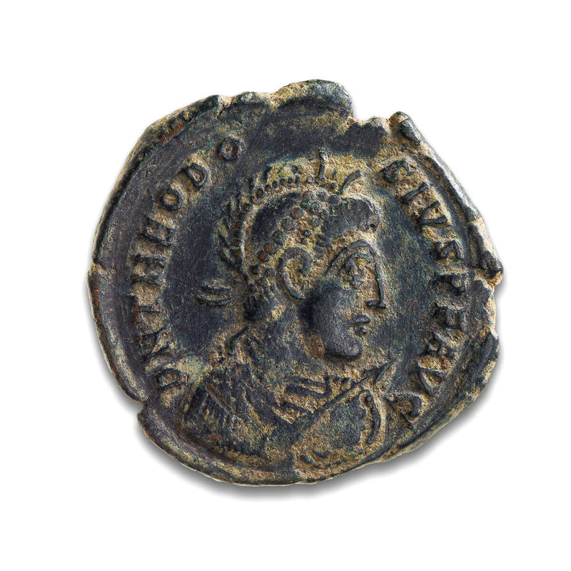 Ancient Rome AE2 Theodosius I 379 AD VF-20