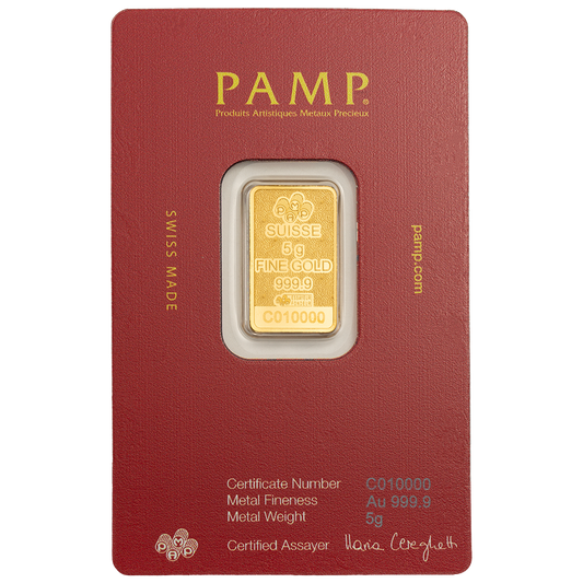 Arabian Camel - 5g Pure Gold Bar with Pendant Frame
