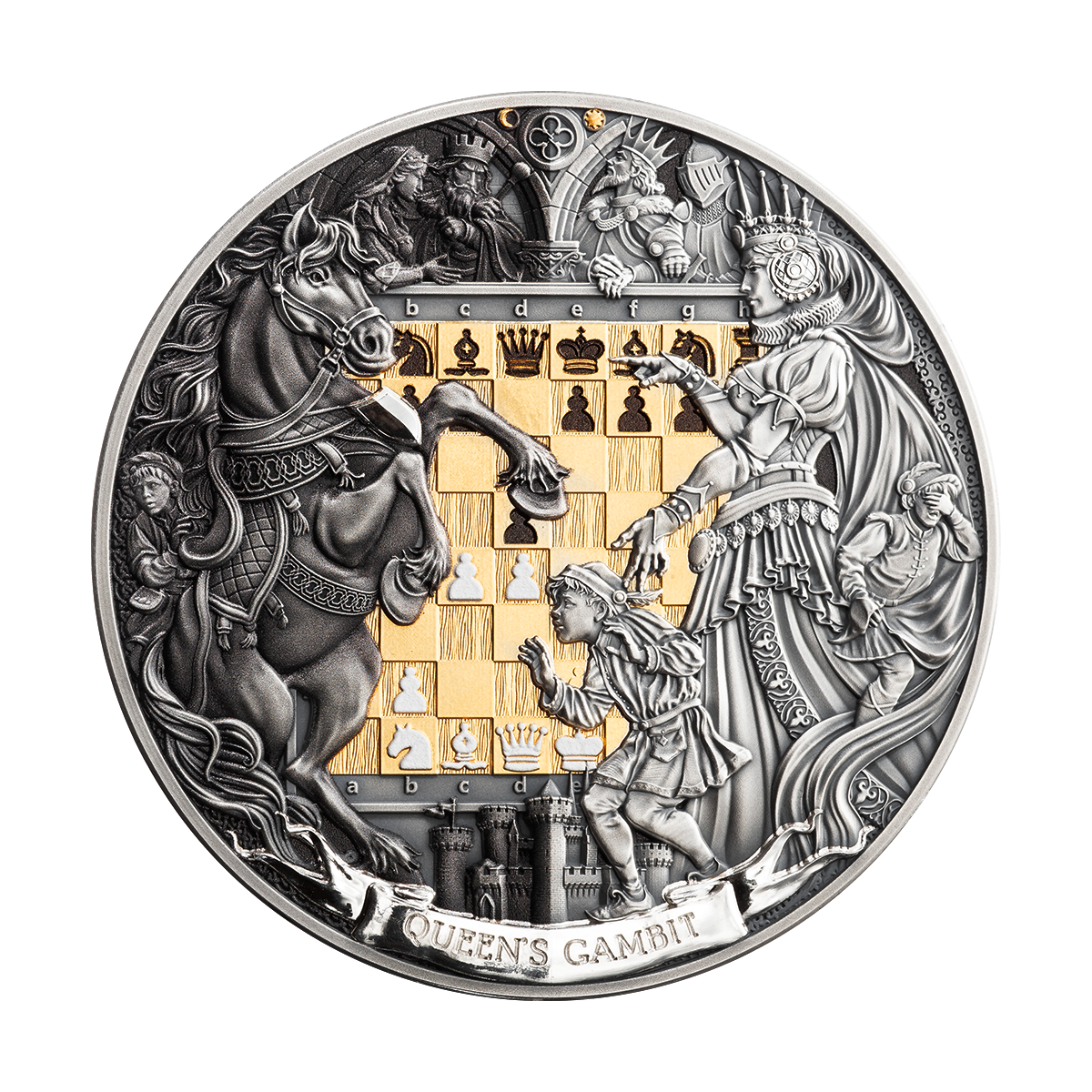 2026 $7 Chess Battle: Queen's Gambit - Pure Silver Coin