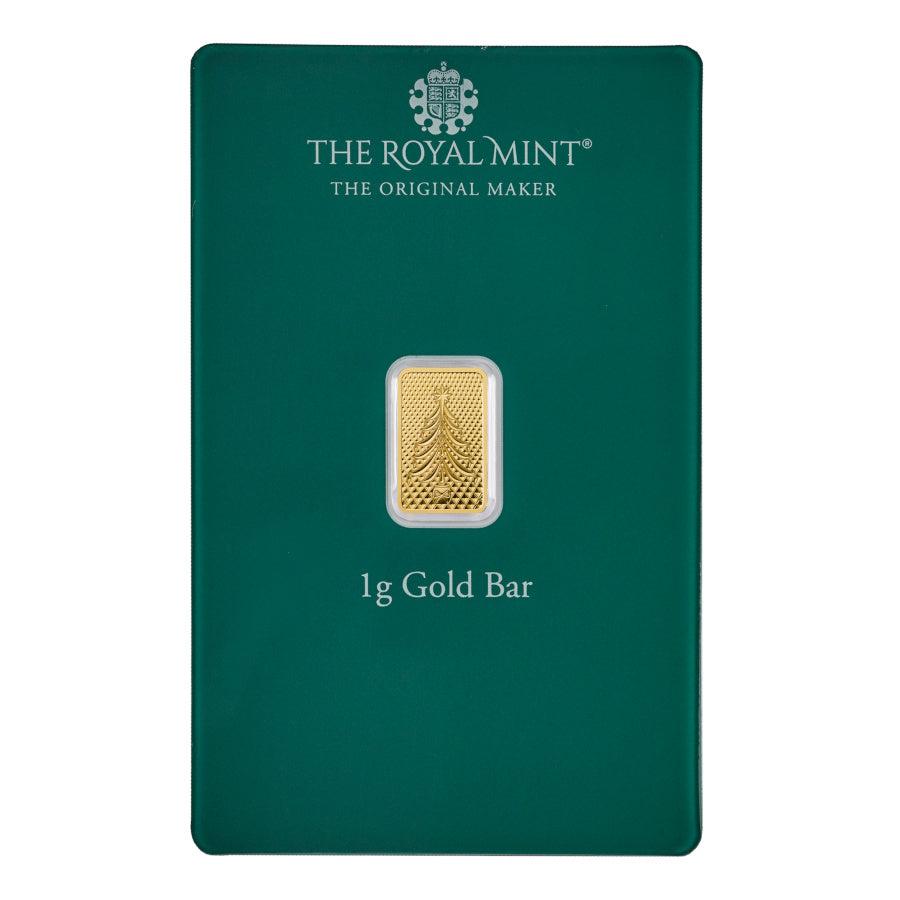 The Royal Mint Christmas 1g Pure Gold Bar