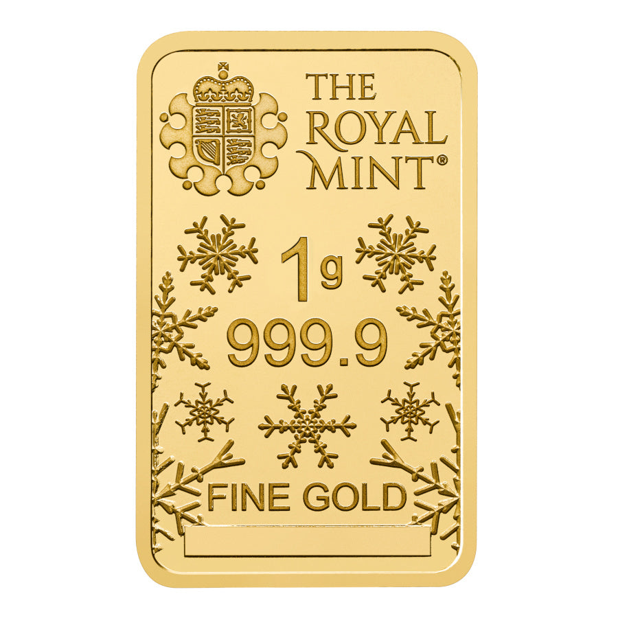 The Royal Mint Christmas 1g Pure Gold Bar