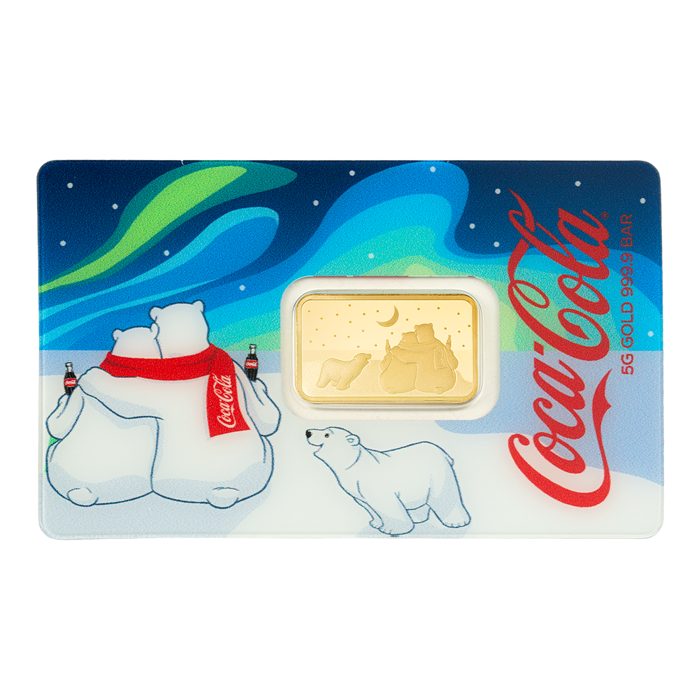 Coca-Cola® Polar Bear Hugs - 5g Pure Gold Bar