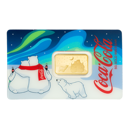 Coca-Cola® Polar Bear Hugs - 5g Pure Gold Bar