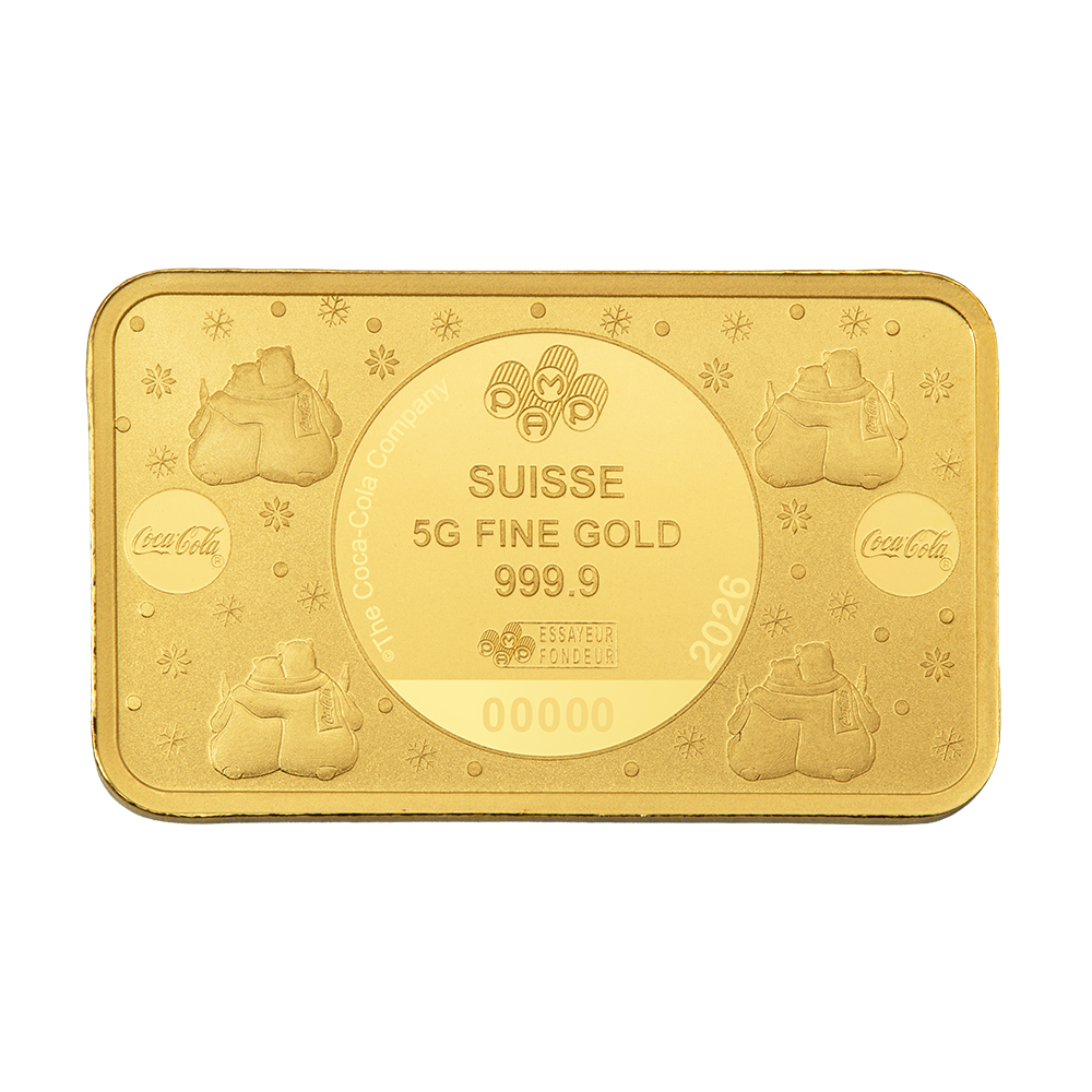 Coca-Cola® Polar Bear Hugs - 5g Pure Gold Bar