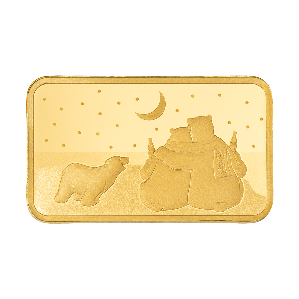 Coca-Cola® Polar Bear Hugs - 5g Pure Gold Bar