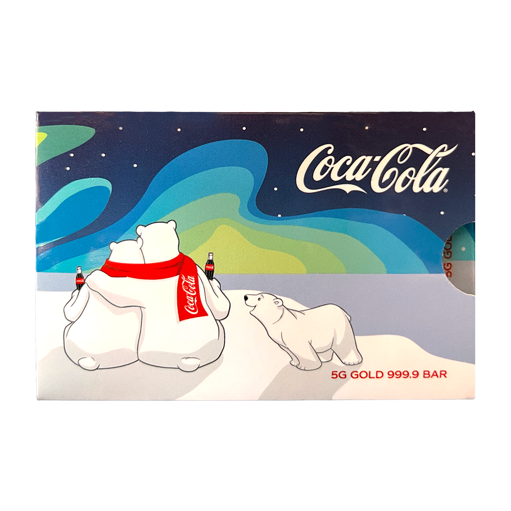 Coca-Cola® Polar Bear Hugs - 5g Pure Gold Bar
