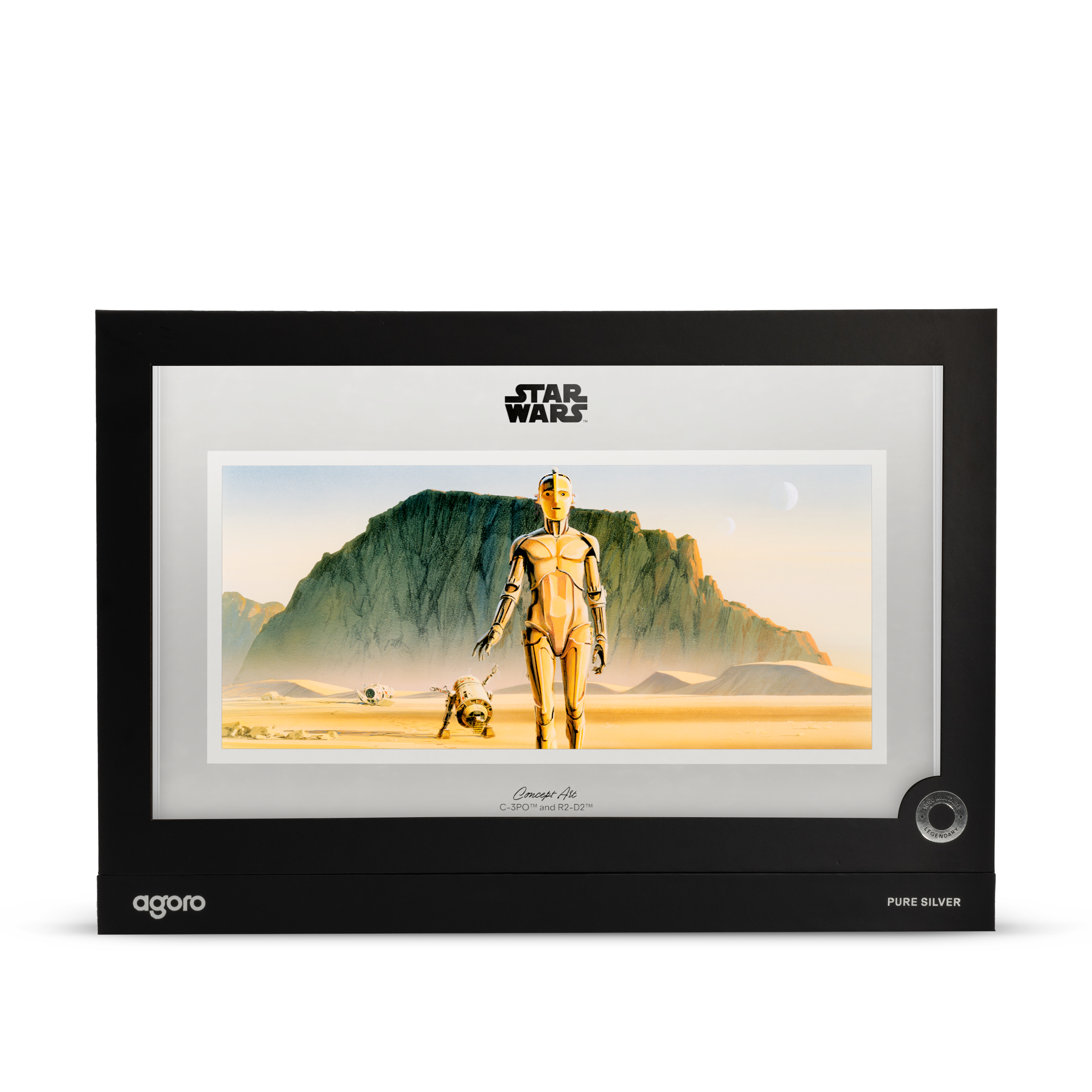 2026 $2 Star Wars™ Concept Art: C-3PO and R2-D2 - Pure Silver Foil