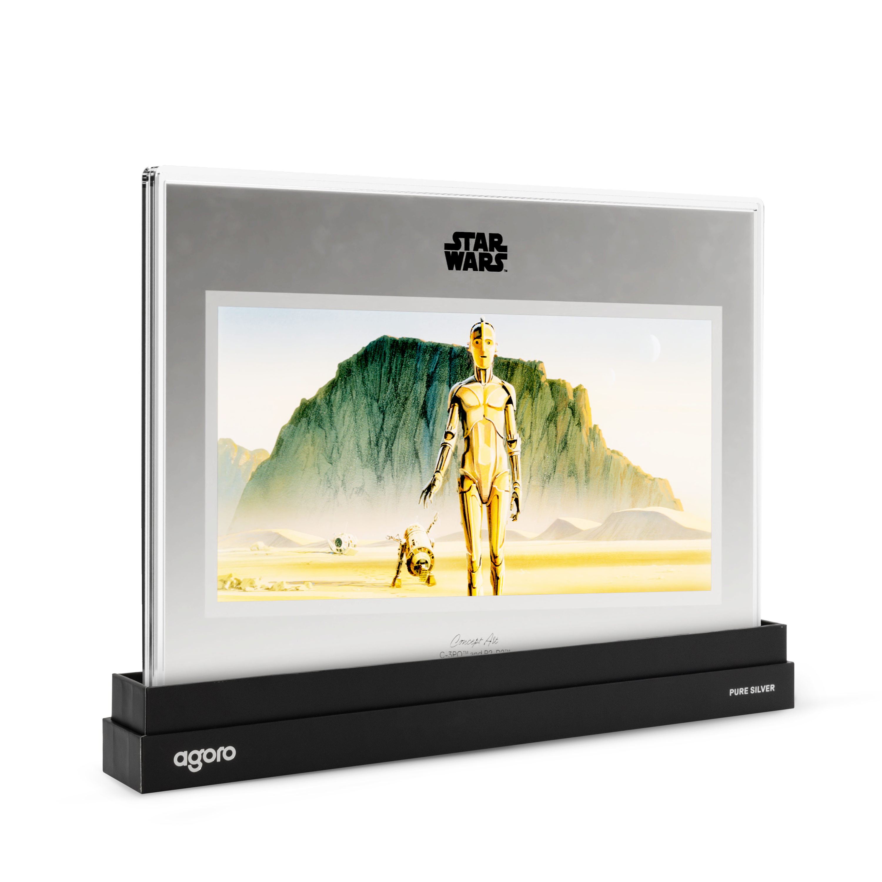 2026 $2 Star Wars™ Concept Art: C-3PO and R2-D2 - Pure Silver Foil