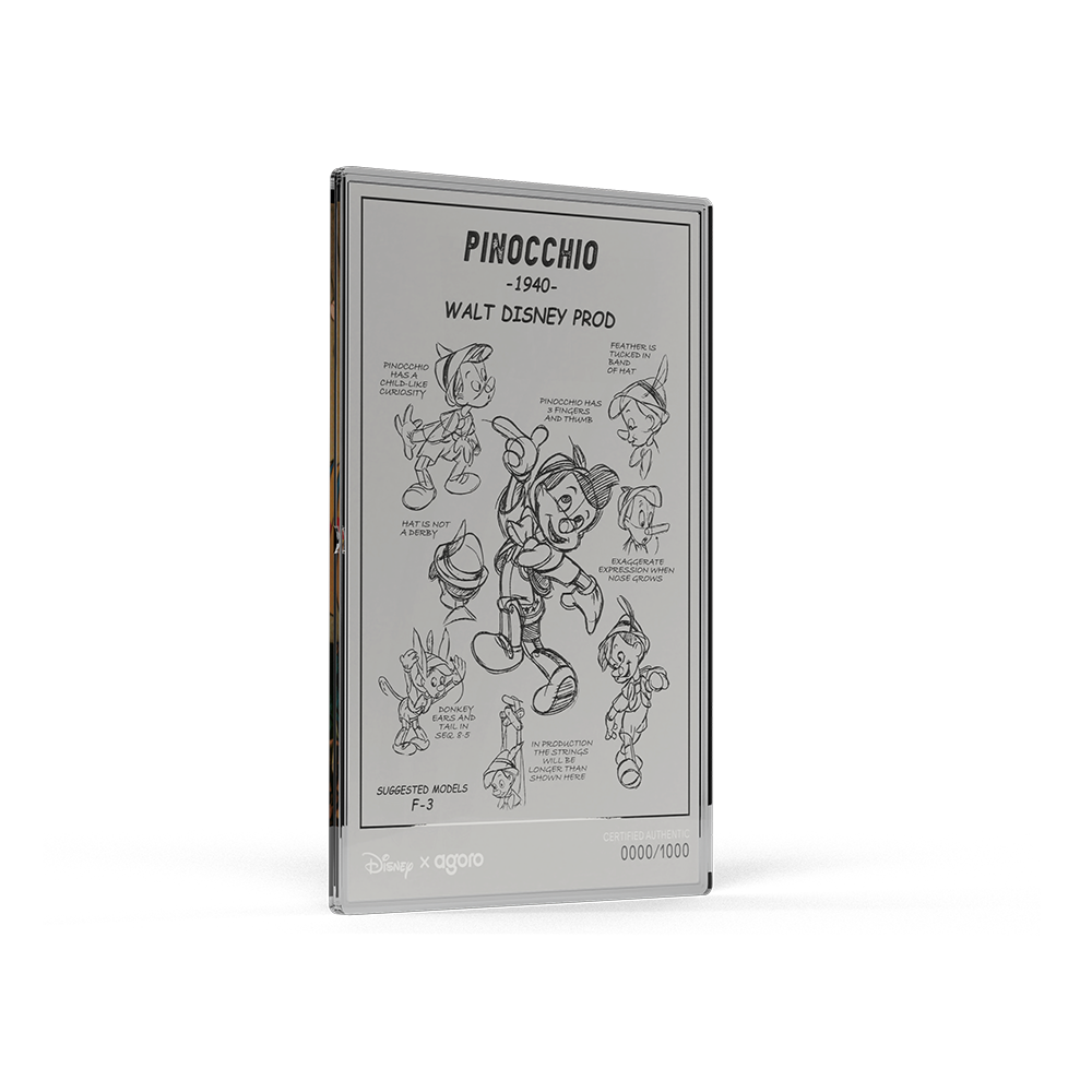 2026 $2 Disney Classics Collection: Pinocchio - Pure Silver Foil and Coin