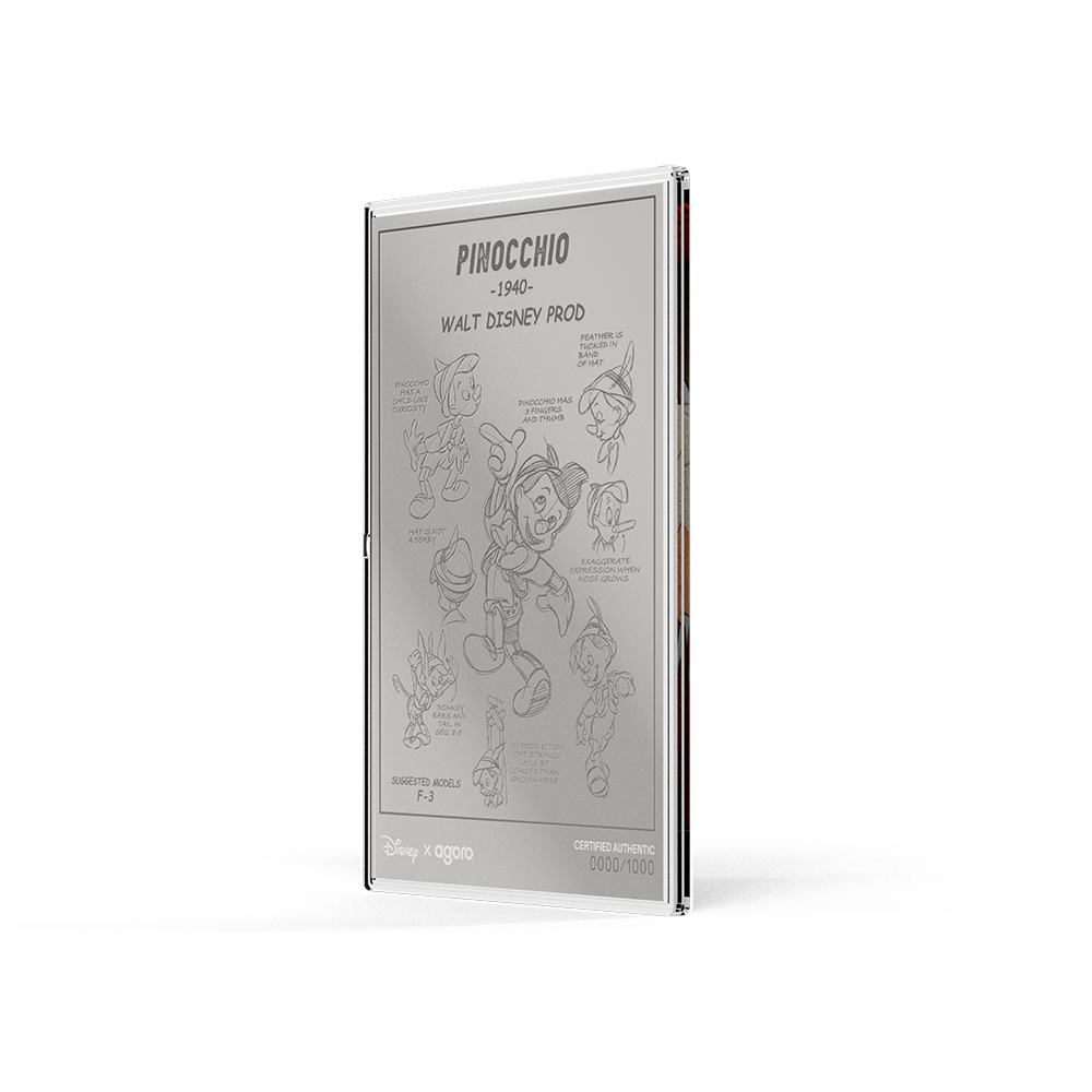 2026 $2 Disney Classics Collection: Pinocchio - Pure Silver Foil and Coin