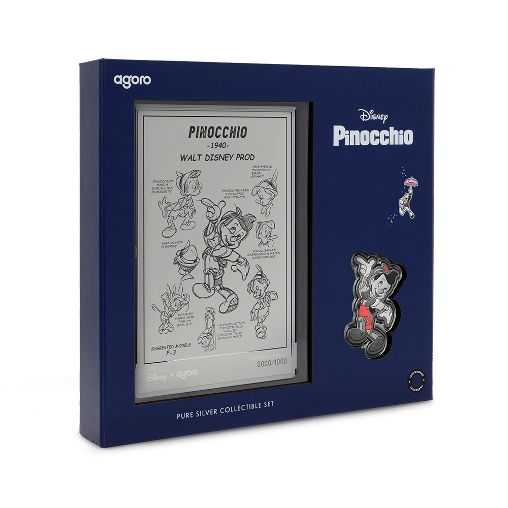 2026 $2 Disney Classics Collection: Pinocchio - Pure Silver Foil and Coin