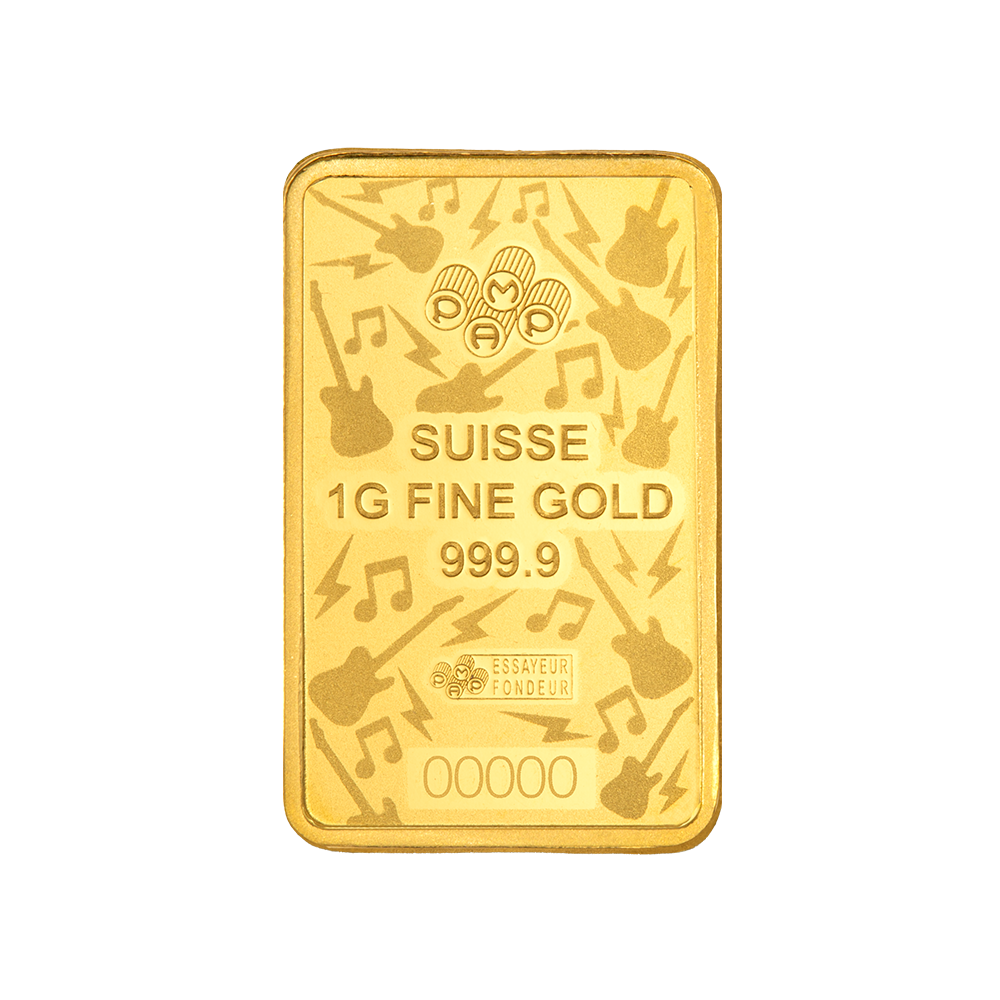 Fender® 80th Anniversary - 1g Pure Gold Bar
