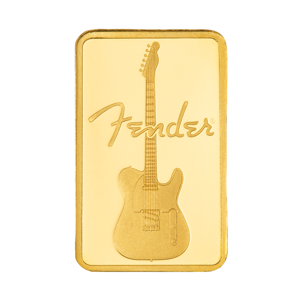 Fender® 80th Anniversary - 1g Pure Gold Bar