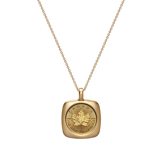2026 Pure Gold Maple Leaf with 18kt Pendant