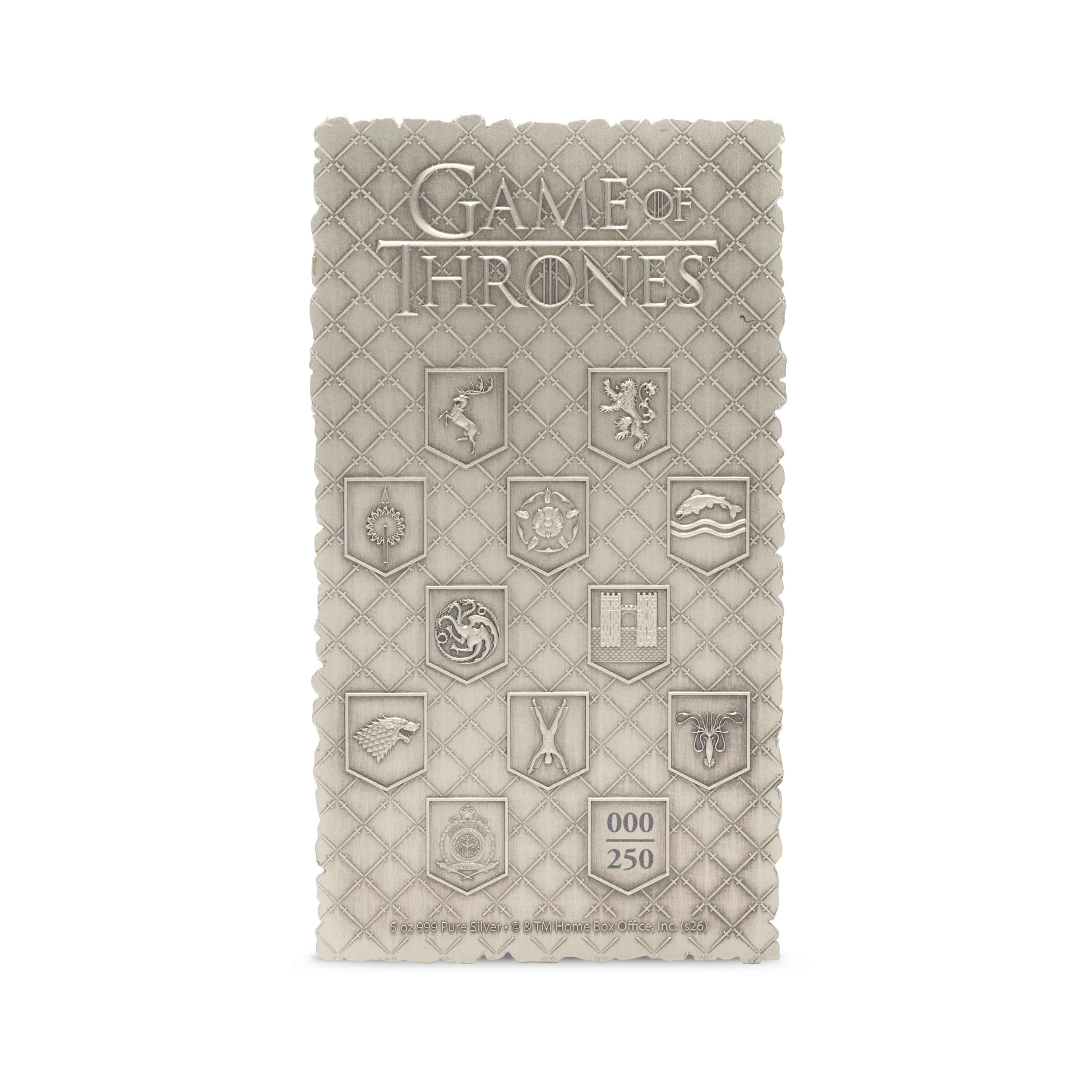 2026 $10 Game of Thrones: Map of Westeros - Pure Silver Coin