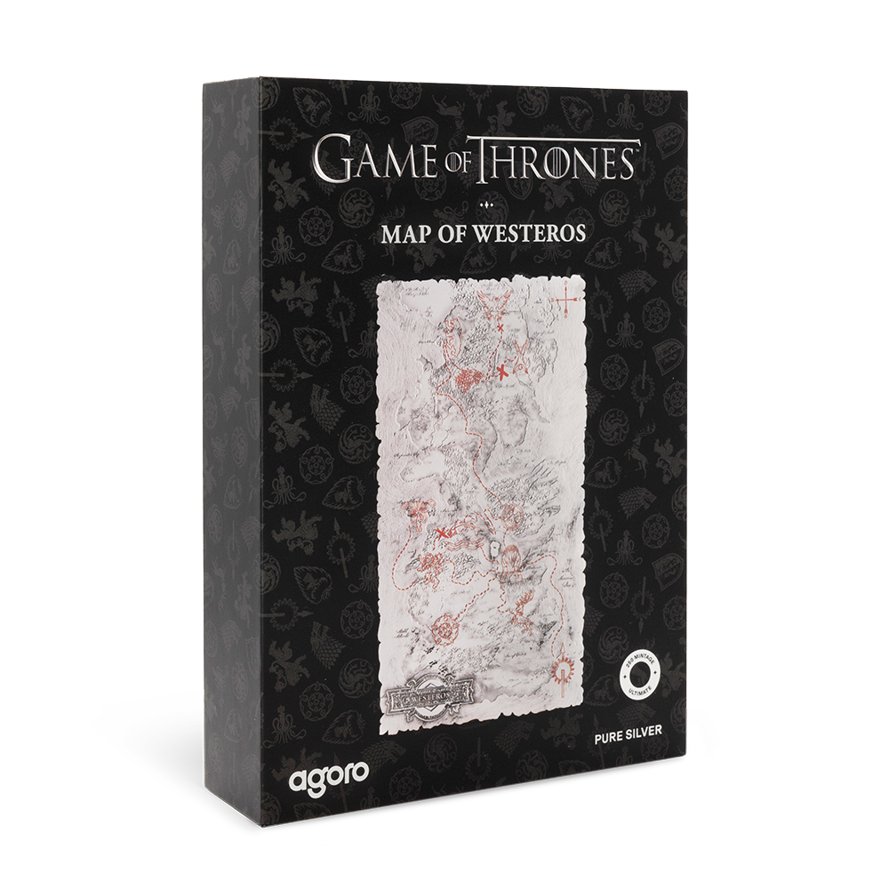 2026 $10 Game of Thrones: Map of Westeros - Pure Silver Coin
