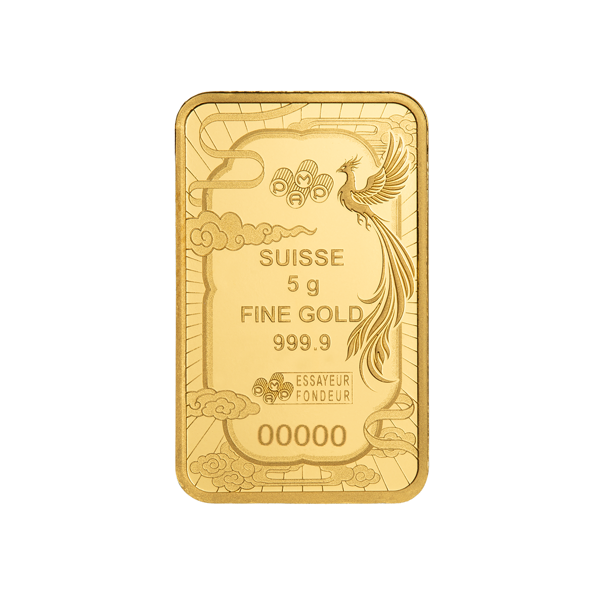 Good Luck Phoenix - 5g Pure Gold Bar