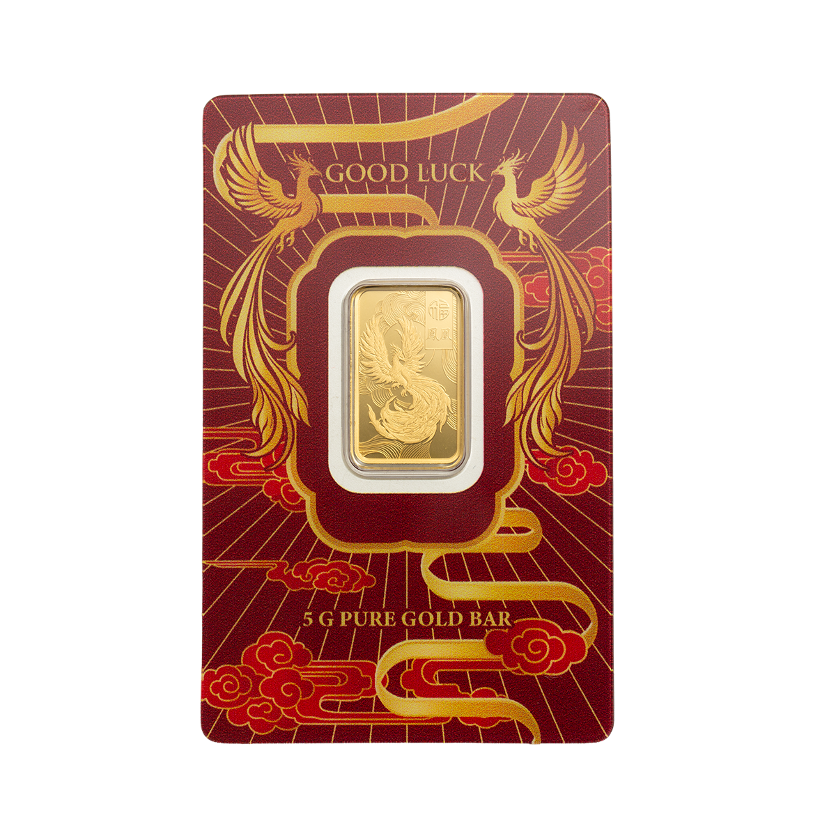 Good Luck Phoenix - 5g Pure Gold Bar
