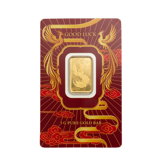 Good Luck Phoenix - 5g Pure Gold Bar