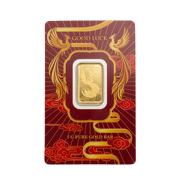 Good Luck Phoenix - 5g Pure Gold Bar