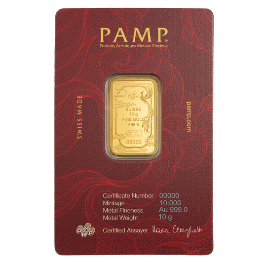 Good Luck Phoenix - 10g Pure Gold Bar