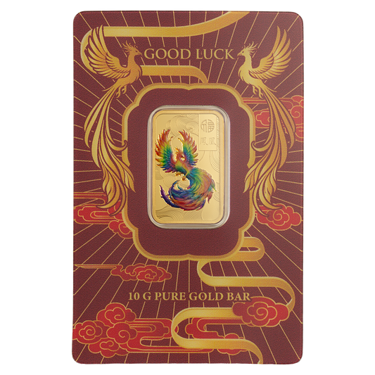 Good Luck Phoenix - 10g Pure Gold Bar