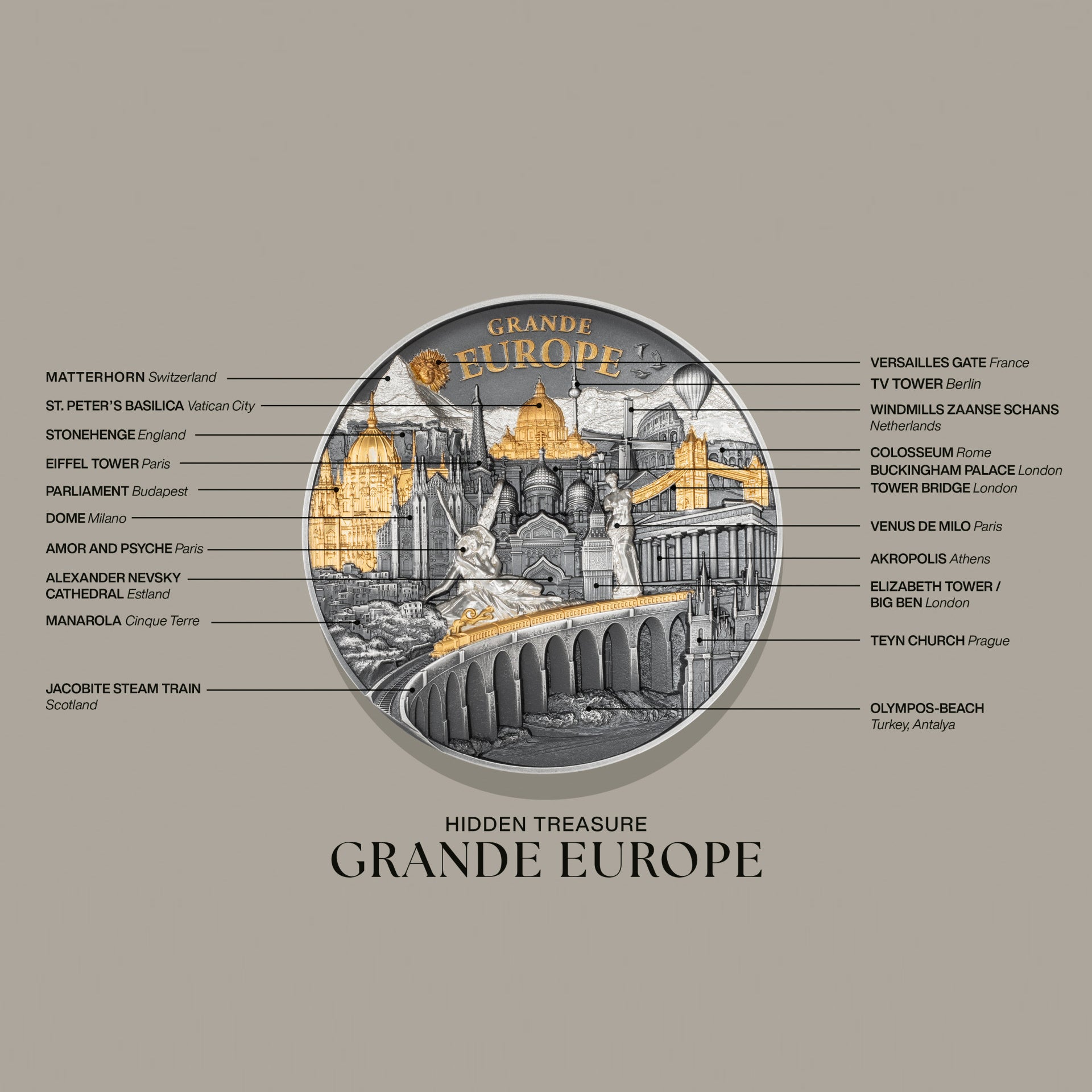 2025 $20 Hidden Treasure: Grande Europe - Pure Silver Coin