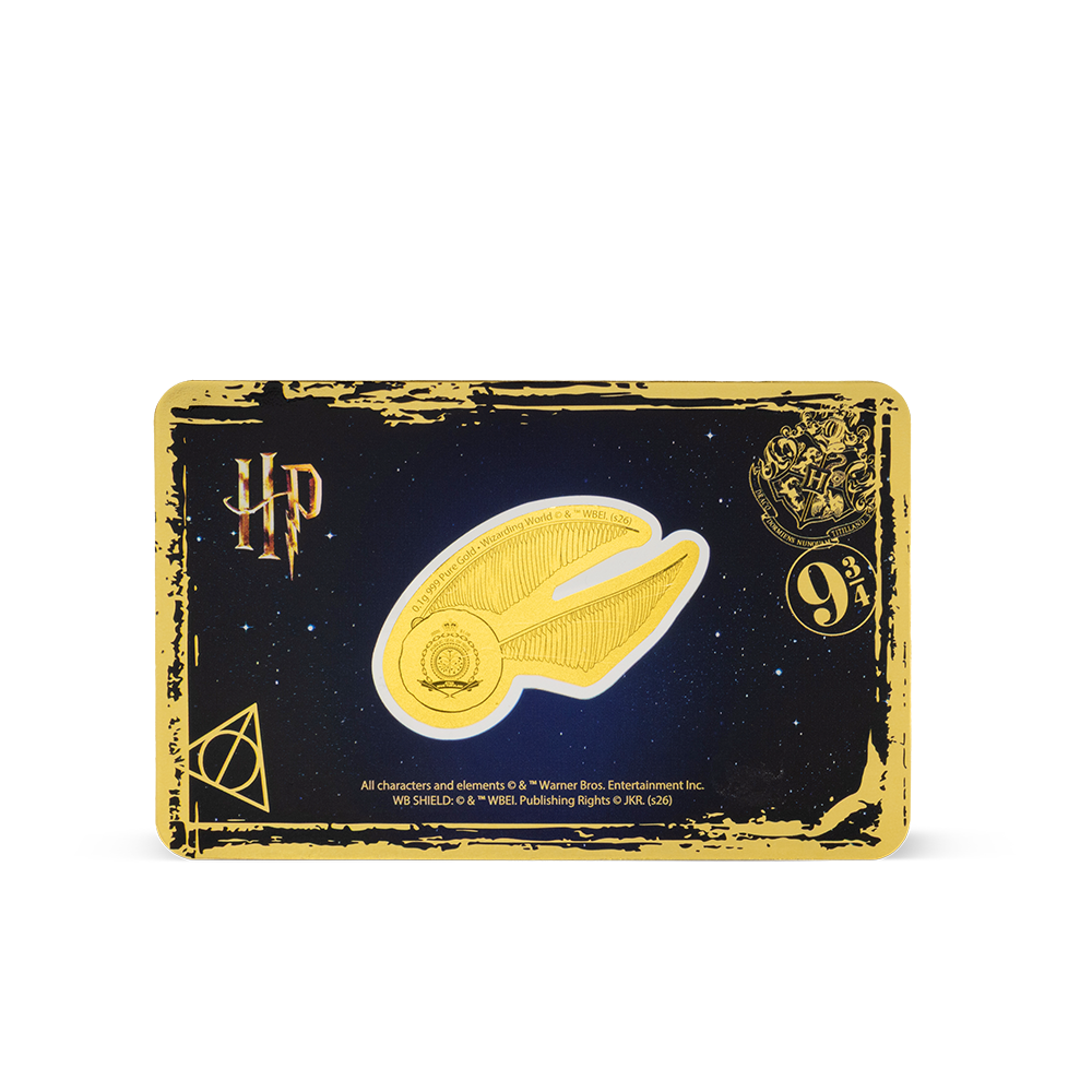 2026 $1 Harry Potter 25 Years of Magic: The Golden Snitch - Pure Gold Coin