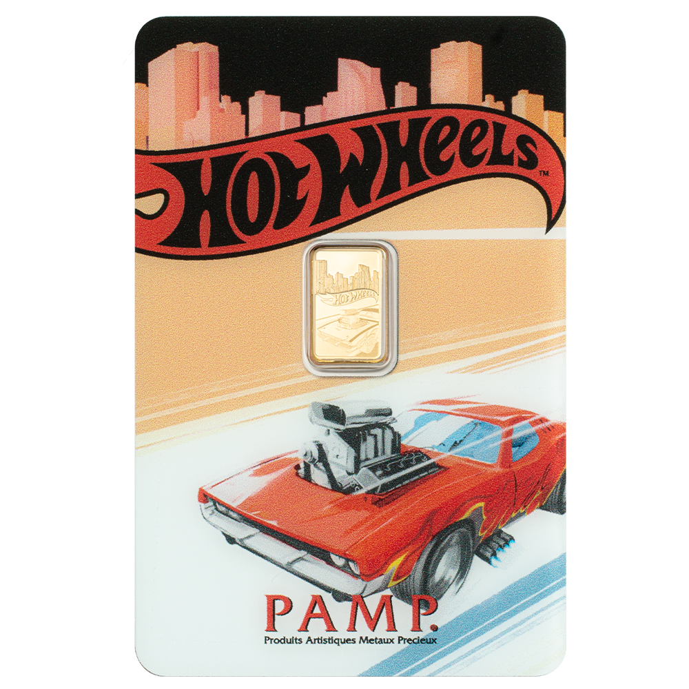 Hot Wheels™ Race to Win 1g Pure Gold Bar