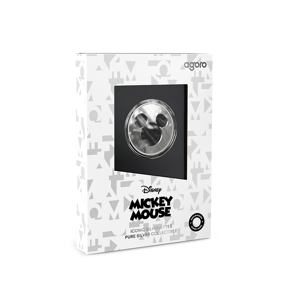 2026 $1 Disney Iconic Silhouettes: Mickey Mouse - Pure Silver Coin